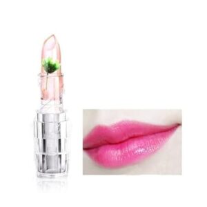 flower jelly color changing lipstick temperature change moisturizer for long lasting nutritious lips magic color change lip gloss (shade 1)