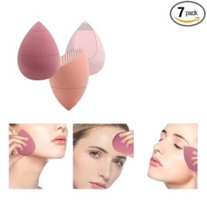 beauty blender jar set: 6 soft makeup sponges for flawless application