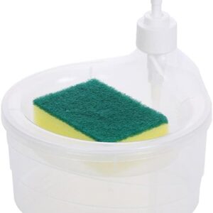 harshlove 2 in 1 soap pump dispenser for dishwasher liquid soap sponge holder free sponge