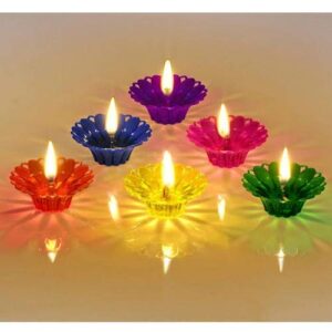 harshlove 3d reflection diya combo (multicolored)