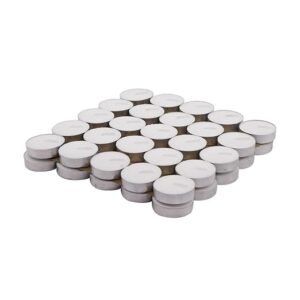harshlove 1.5 2 hours burning white paraffin wax unscented tealight candles for home decor, tea lights candles, set of 100