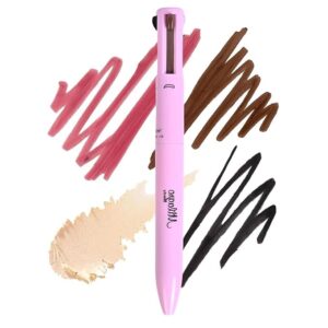 beauty 4 in 1 touch up makeup pen with eye liner, lip liner, highlighter & eyebrow pencil