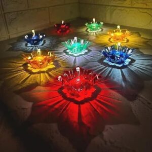 harshlove water activated led diyas ? flameless & smokeless, perfect for diwali, festive dcor & special occasions pack of 6