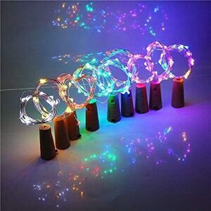 harshlove home decorative 20 led, 2 meter multi color, wine bottle, cork led strip, pack of 6