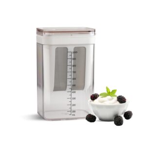 harshlove greek yogurt strainer, 1100ml multi yoghurt maker strainer with fine mesh bag & lid for thick greek yogurt, soybean milk, kefir, berries, soup, fruit juice, coffee