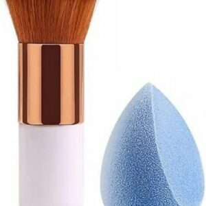 foundation blusher brush with beauty blender makeup sponge professional makeup tools for seamless application and blending