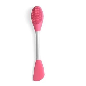 multipurpose silicone brush | 2in1 soft double sided deep cleansing & skin massaging | micro scrubber to face, nose & lips for pore cleansing, removing blackhead pack of 2