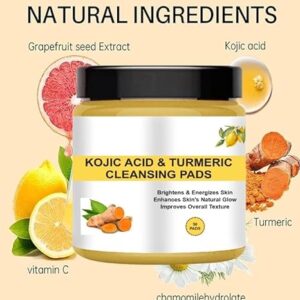 kojic acid & turmeric cleansing pads – brightening & exfoliating for dark spots (50 pcs, suitable for all skin types)