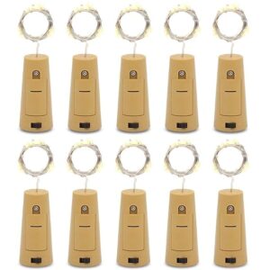 one94store 20 led wine bottle cork copper wire string lights,2m battery operated