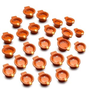 luxeloom water sensor electric led diyas plastic flameless & smokeless led diwali light diya warm tea ligth candles for all festivals,christmas,home decorators led diwali diya (pack of 24)