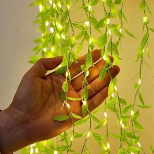 fizzytech artificial leaf curtain lights