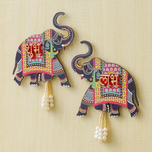 premium set of 2 with shubh labh wall hanging for diwali decoration| wall decor |temple decor wall hanging |pooja and home decor hanging (1)