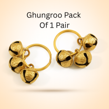kp2 ghungroo kadi fingers for puja aarti hand finger clapping ring cymbals pooja bhajan set pair musical instrument finger cymbol (golden, set of 2)